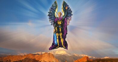 Archangel Michael Over Colorado Springs' Garden of the gods