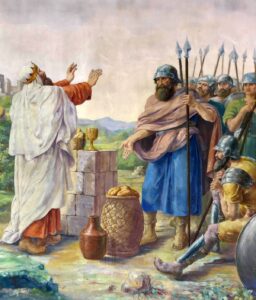 Abraham and Melchizedek, 19th century fresco