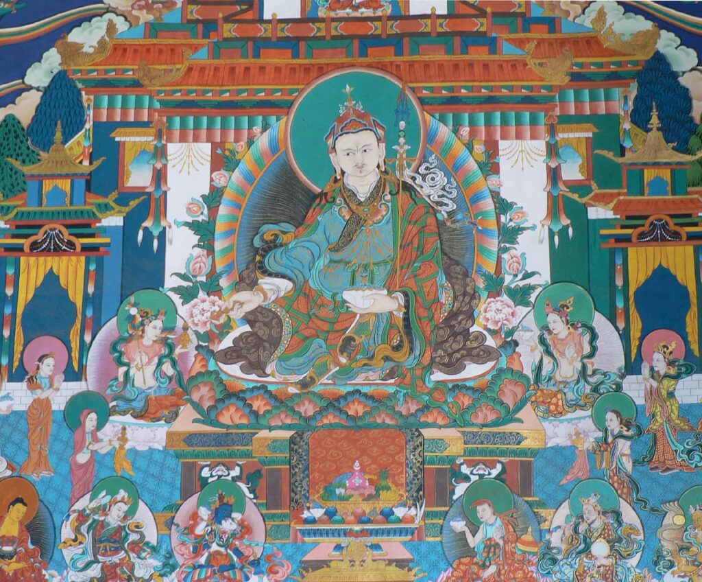 Mural of Padma Sambhava, Trongsa dzong, Bhutan