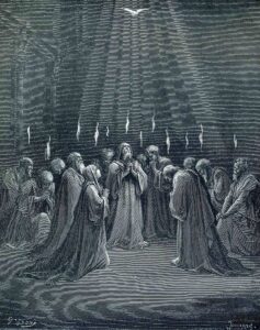 The descent of the Holy Spirit by Gustave Dore